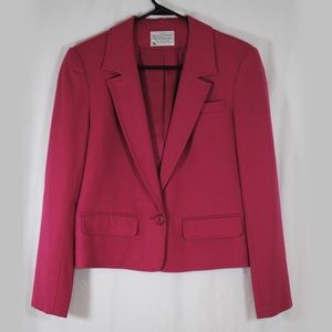 Pendelton Pink Blazer Women sz 4 Virgin Wool NWOT